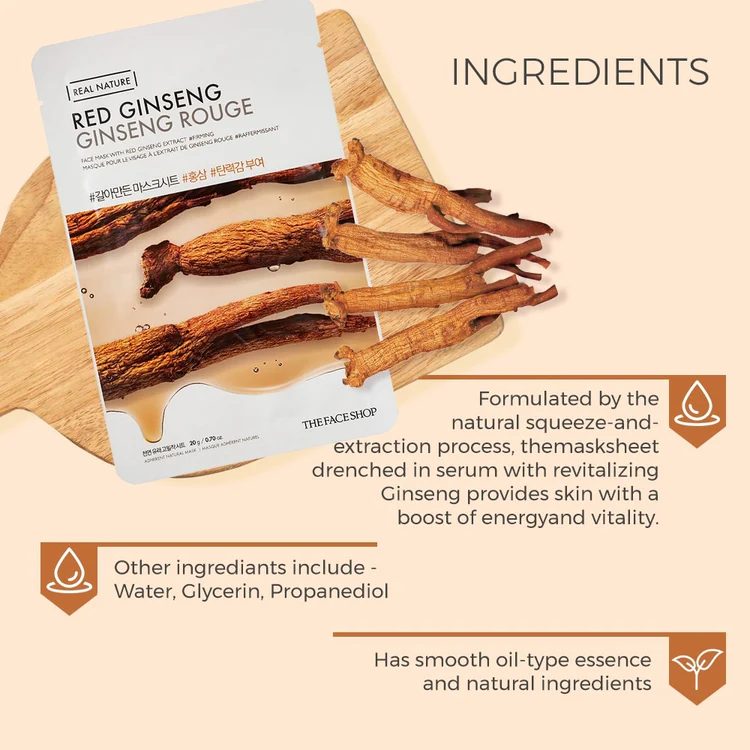 The Face Shop Real Nature Face Mask Red Ginseng